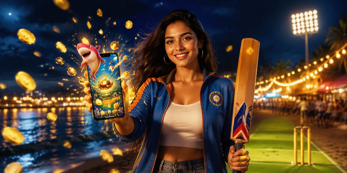 Cricket betting scene on Indian beach