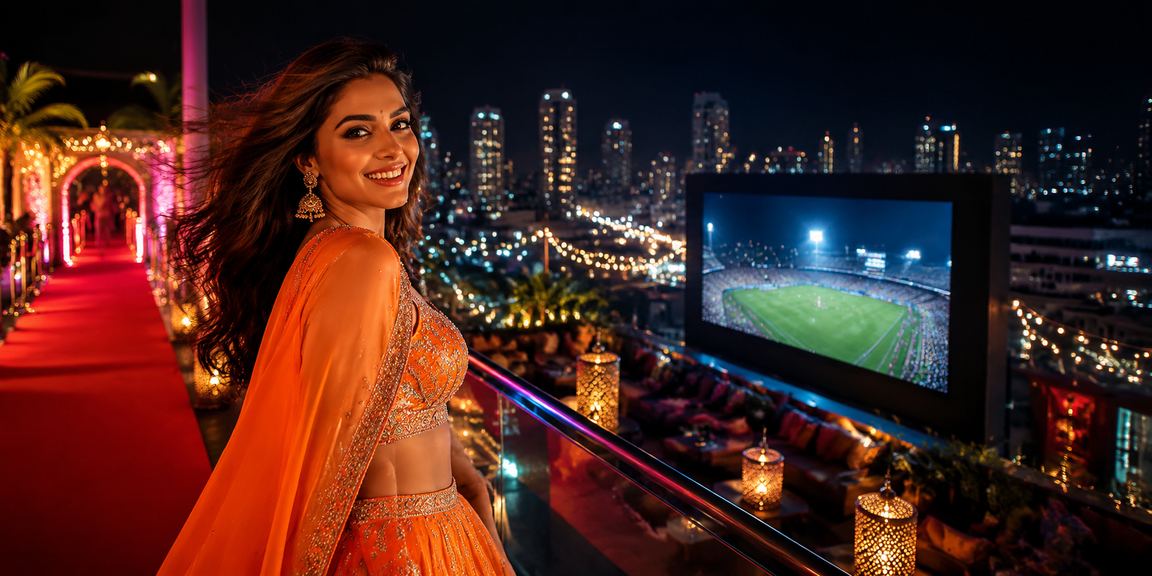 Indian cricket match betting scene inspired by Bollywood visuals showing wide payment options